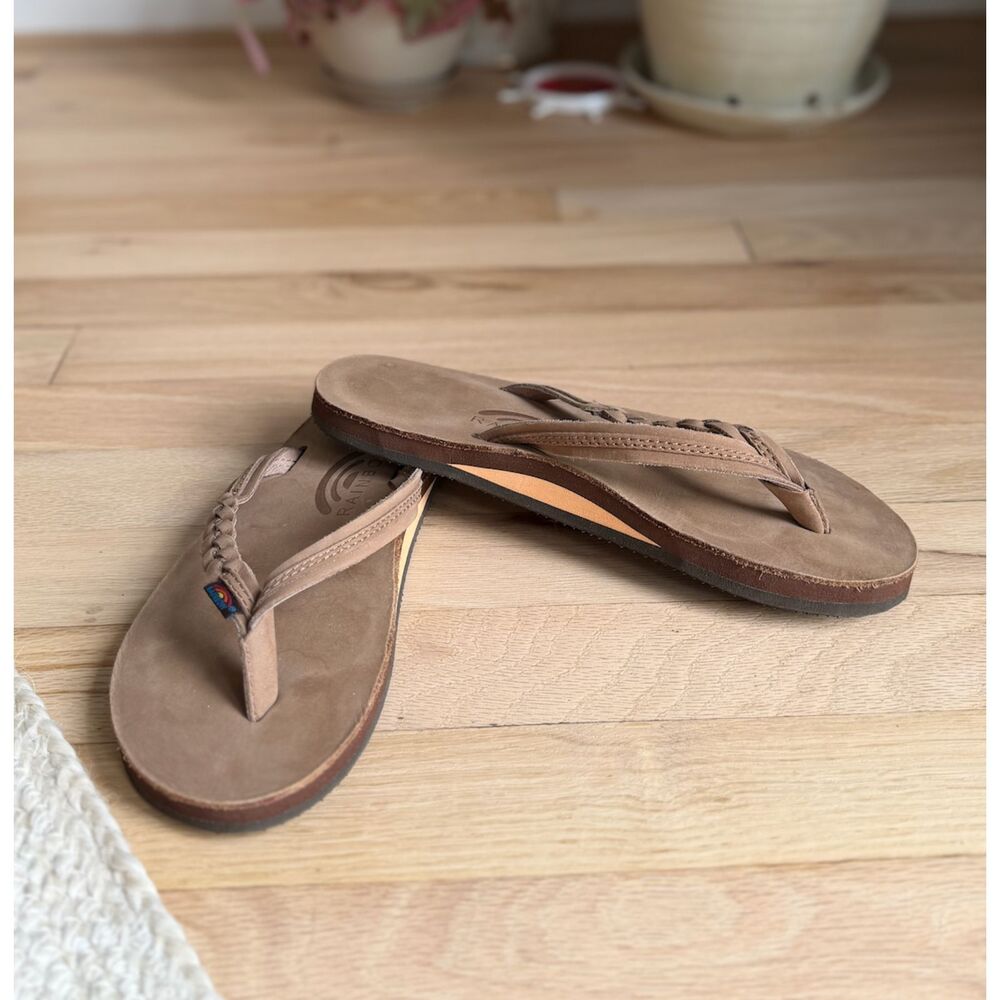 Rainbow Flip Flops - Women's M 6.5-7.5